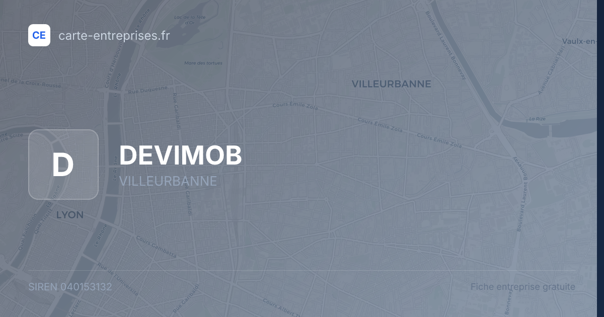 DEVIMOB — 040153132 — fiche entreprise