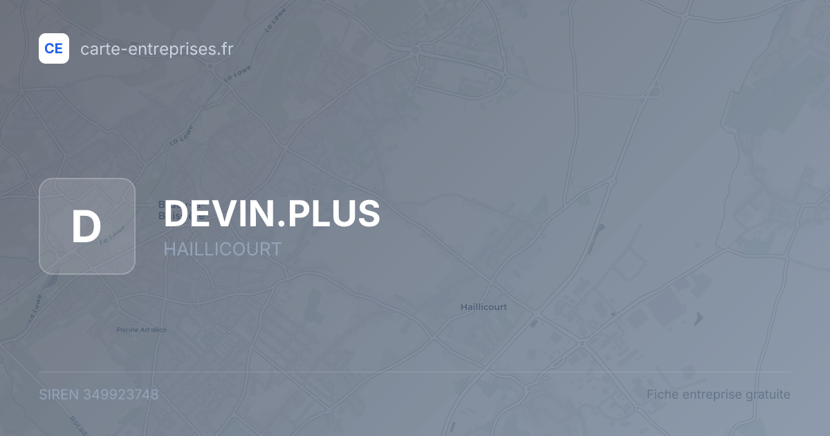 DEVIN.PLUS — 349923748 — fiche entreprise