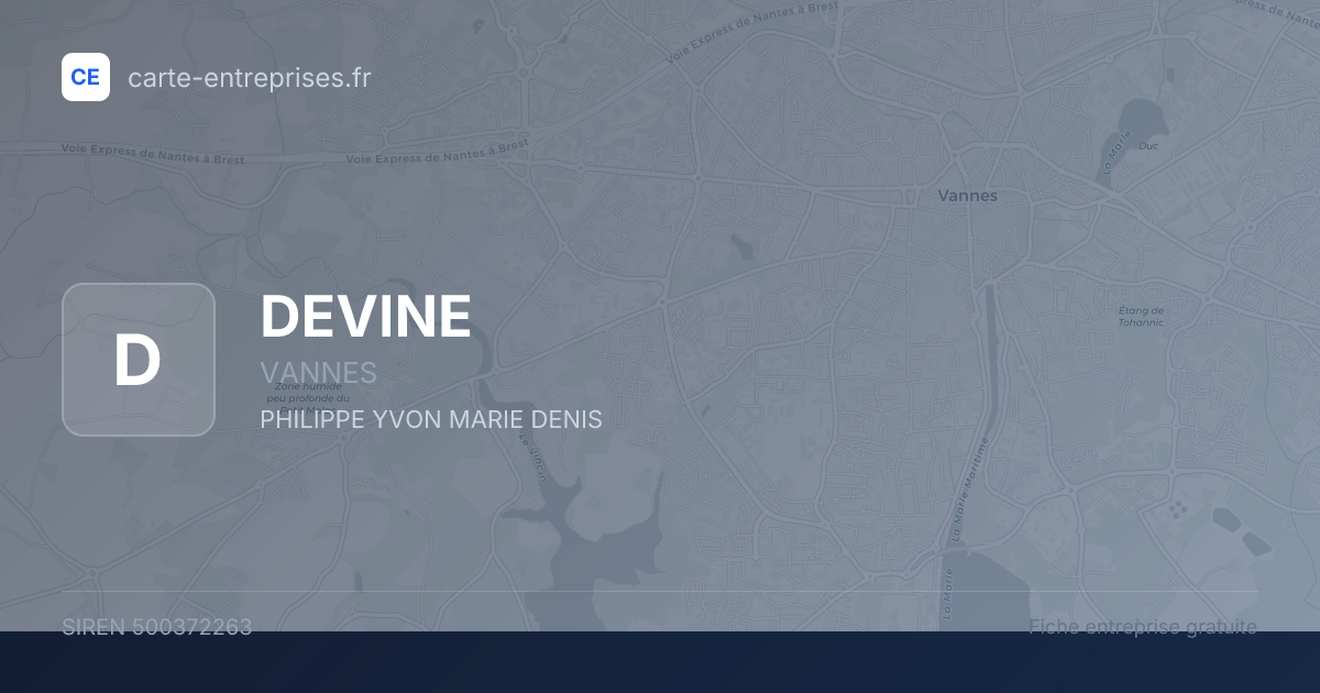 DEVINE — 500372263 — fiche entreprise
