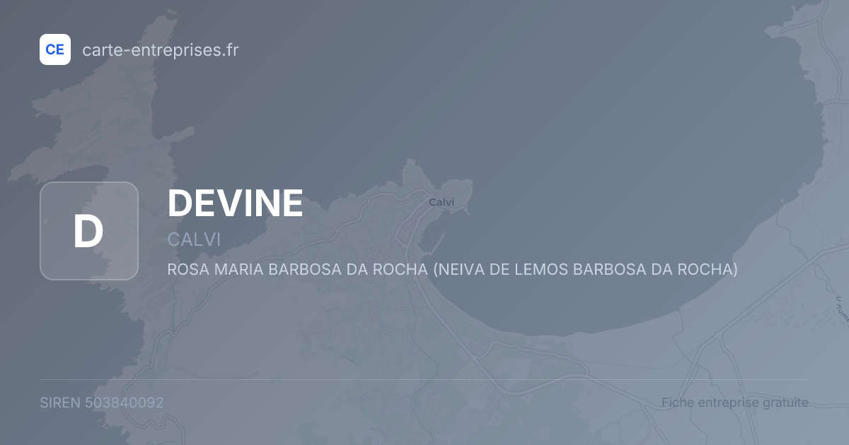DEVINE — 503840092 — fiche entreprise