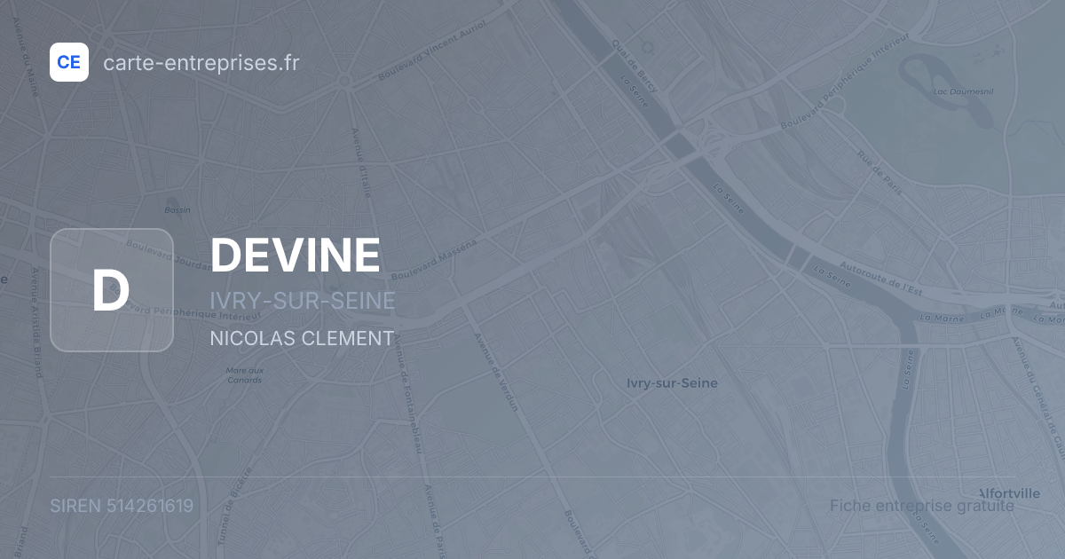 DEVINE — 514261619 — fiche entreprise