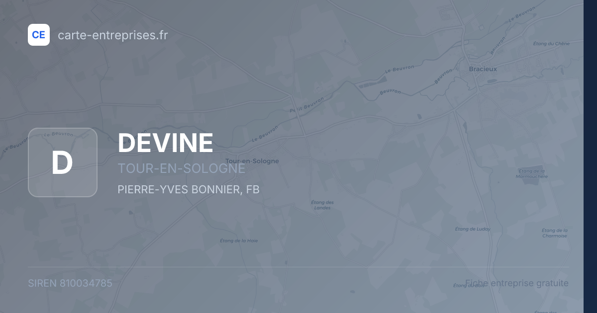 DEVINE — 810034785 — fiche entreprise