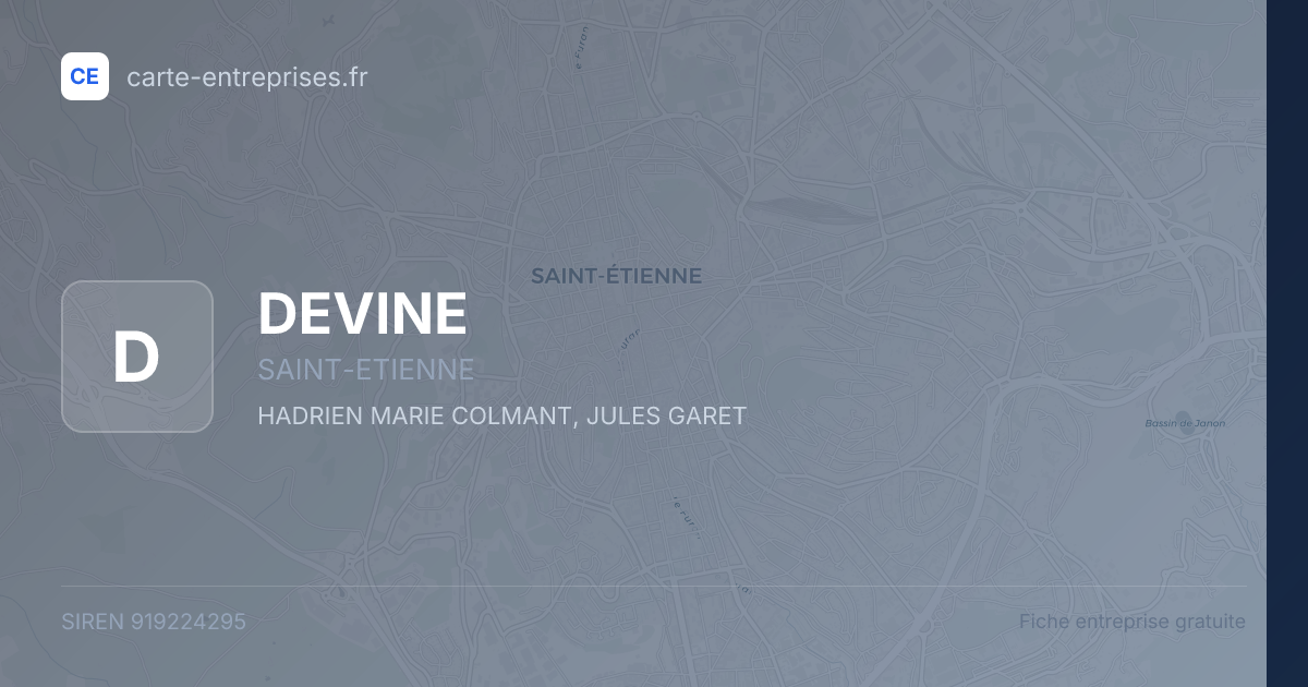 DEVINE — 919224295 — fiche entreprise
