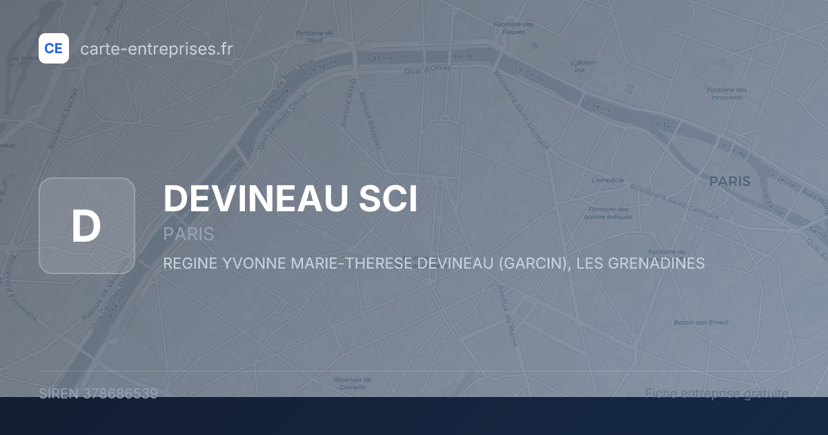 DEVINEAU SCI — 378686539 — fiche entreprise