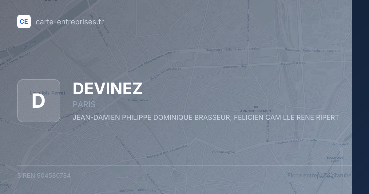 DEVINEZ — 904580784 — fiche entreprise
