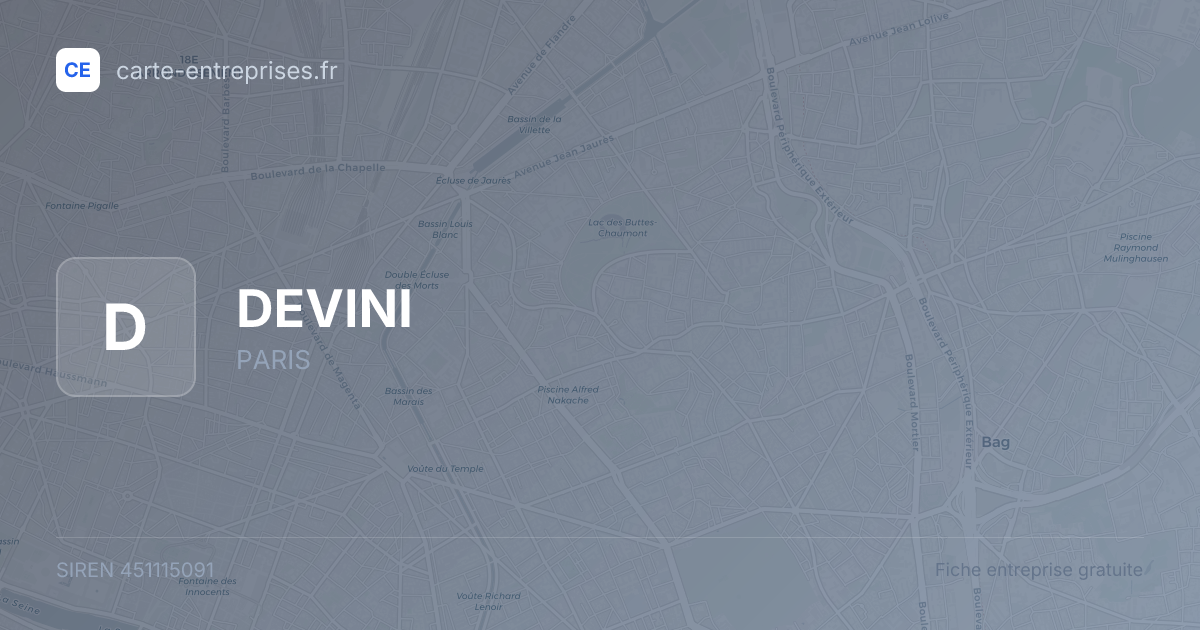 DEVINI — 451115091 — fiche entreprise