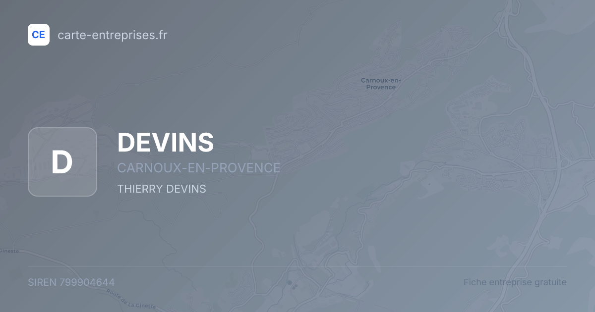 DEVINS — 799904644 — fiche entreprise