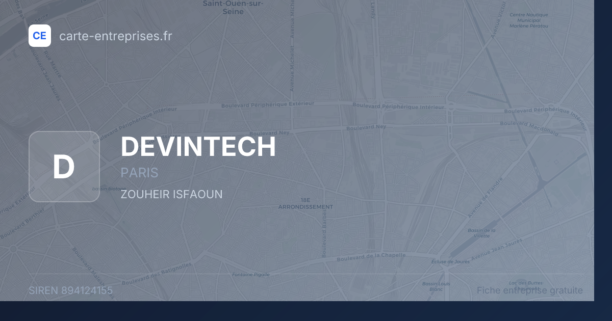 DEVINTECH — 894124155 — fiche entreprise