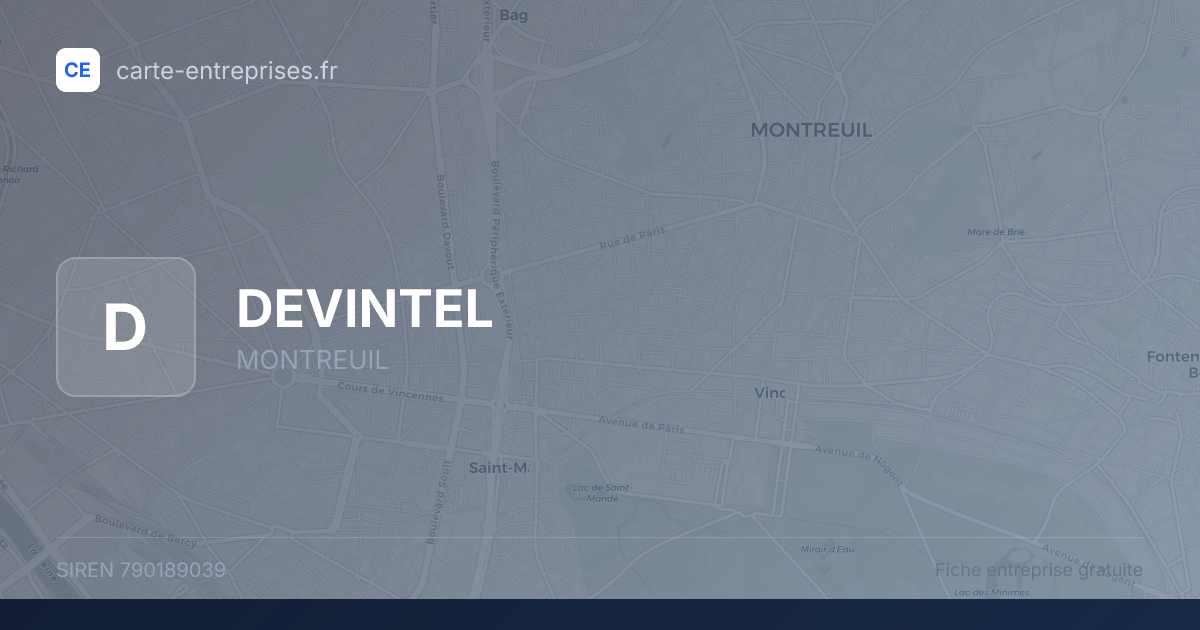 DEVINTEL — 790189039 — fiche entreprise