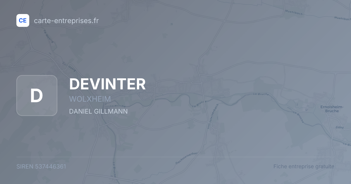 DEVINTER — 537446361 — fiche entreprise