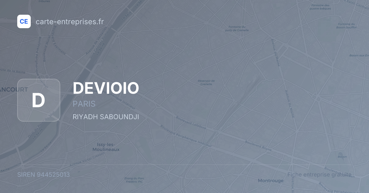 DEVIOIO — 944525013 — fiche entreprise