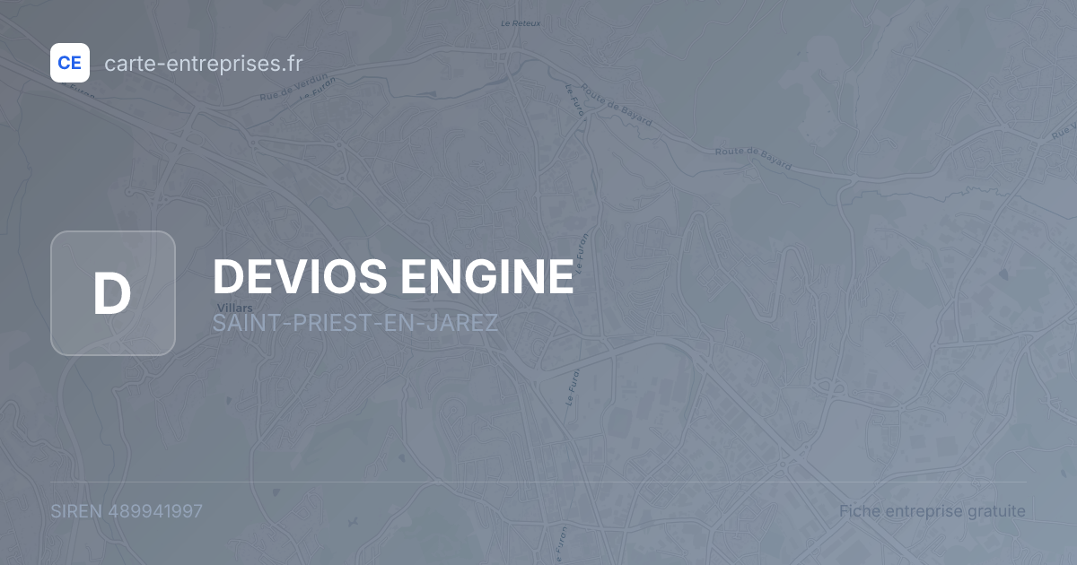 DEVIOS ENGINE — 489941997 — fiche entreprise