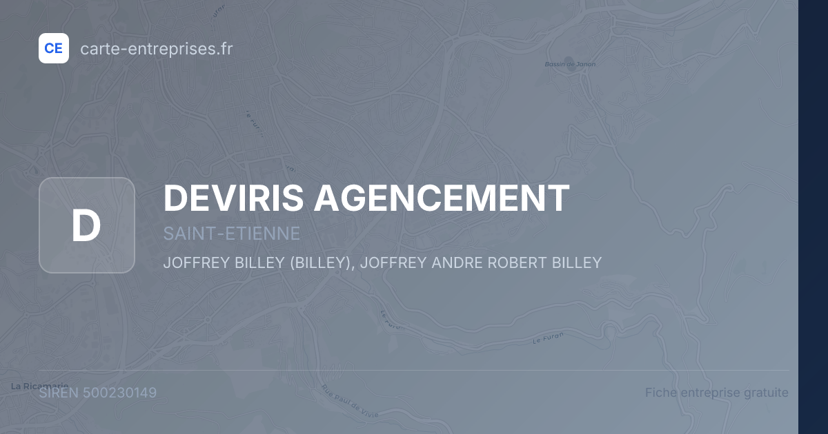 DEVIRIS AGENCEMENT — 500230149 — fiche entreprise
