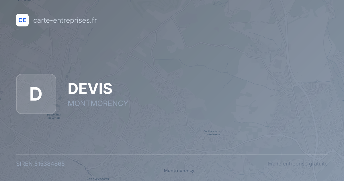 DEVIS — 515384865 — fiche entreprise