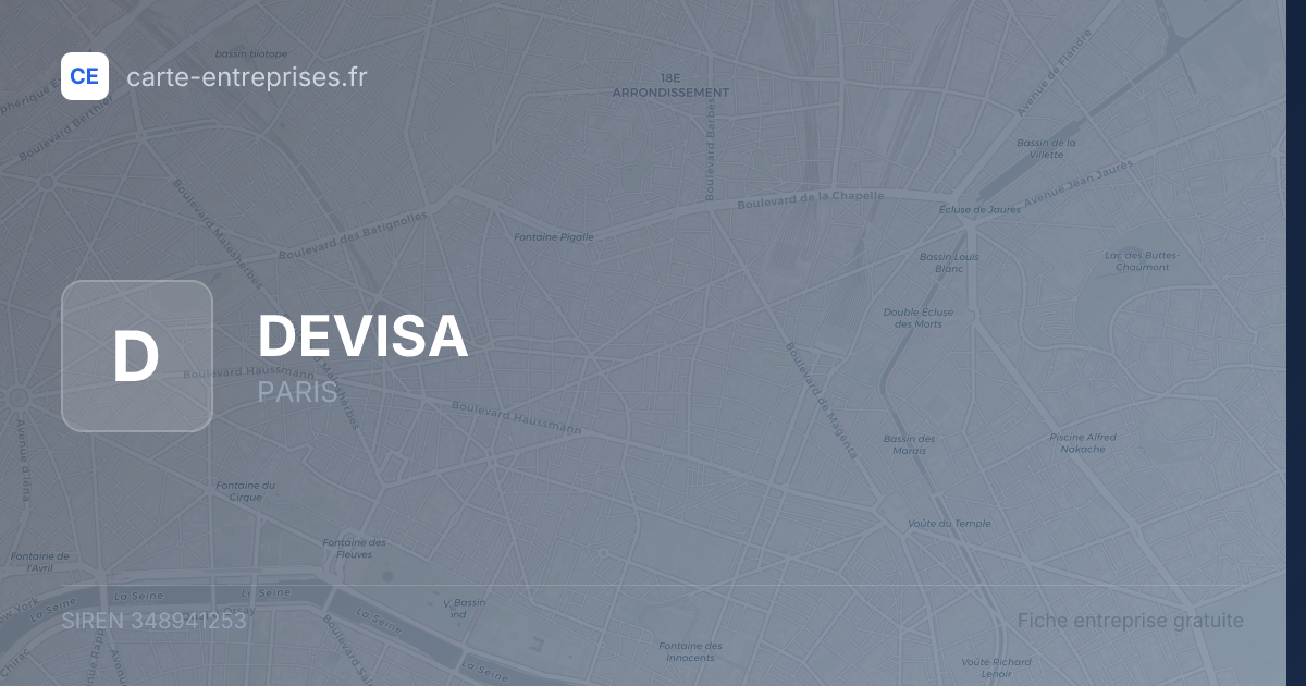 DEVISA — 348941253 — fiche entreprise