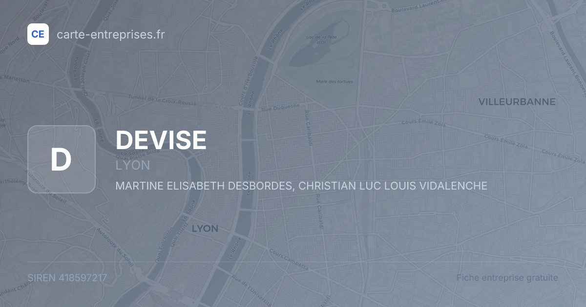 DEVISE — 418597217 — fiche entreprise