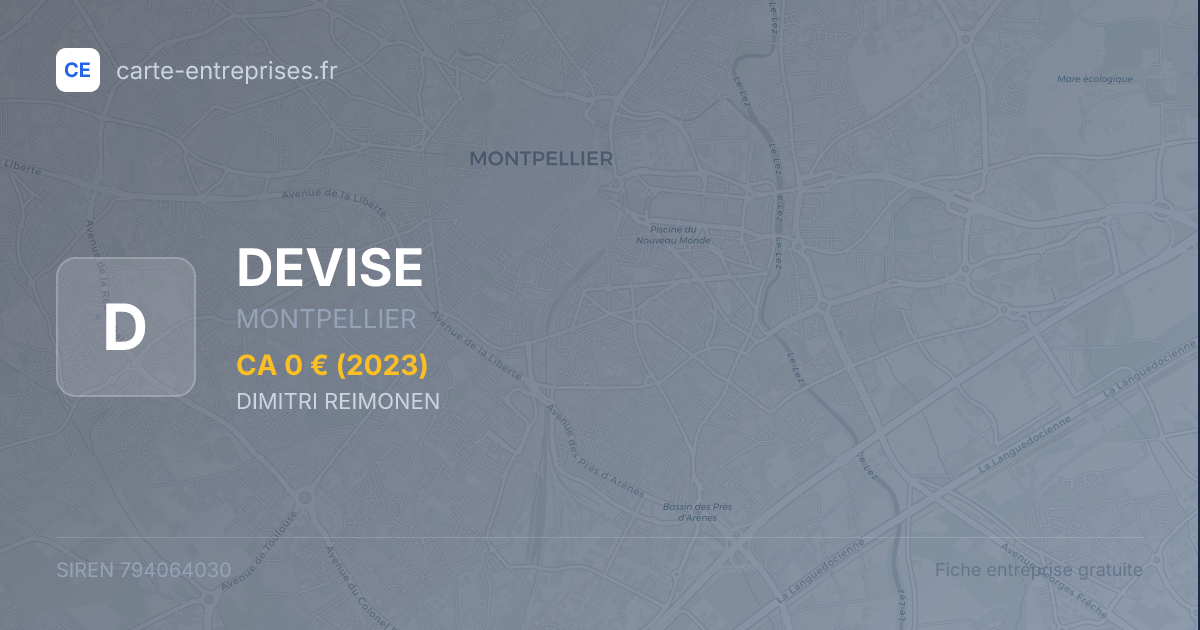 DEVISE — 794064030 — fiche entreprise