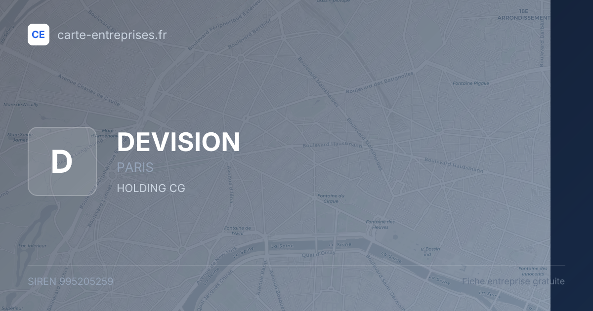 DEVISION — 995205259 — fiche entreprise