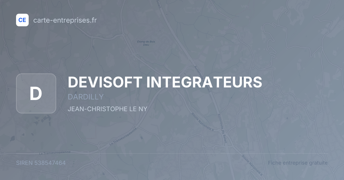 DEVISOFT INTEGRATEURS — 538547464 — fiche entreprise