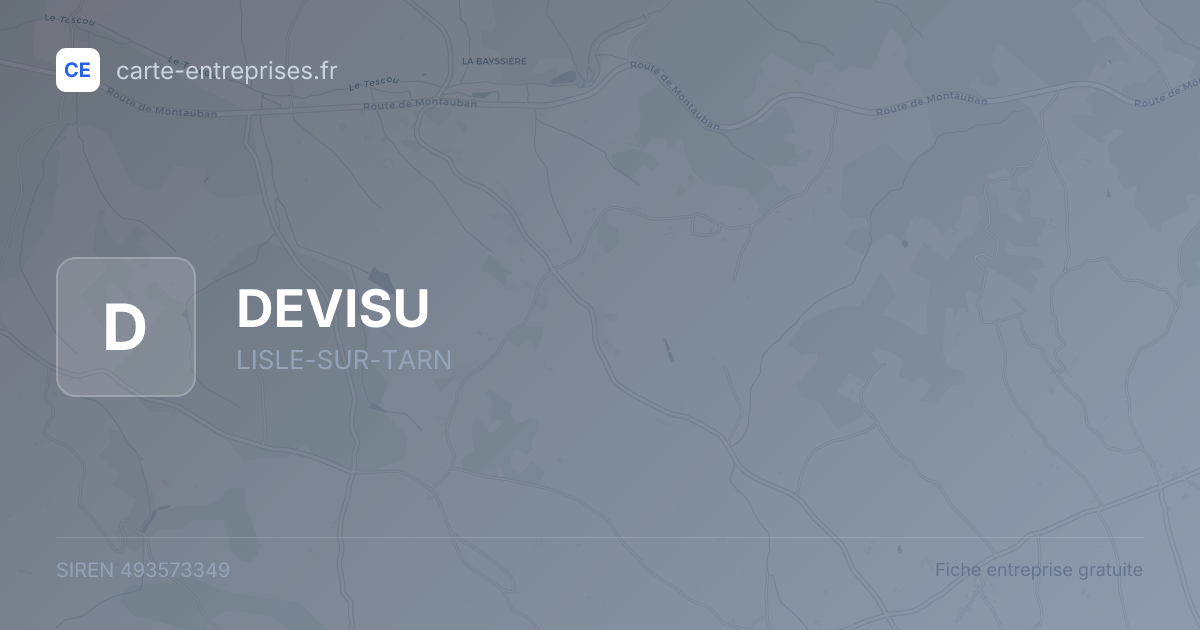 DEVISU — 493573349 — fiche entreprise