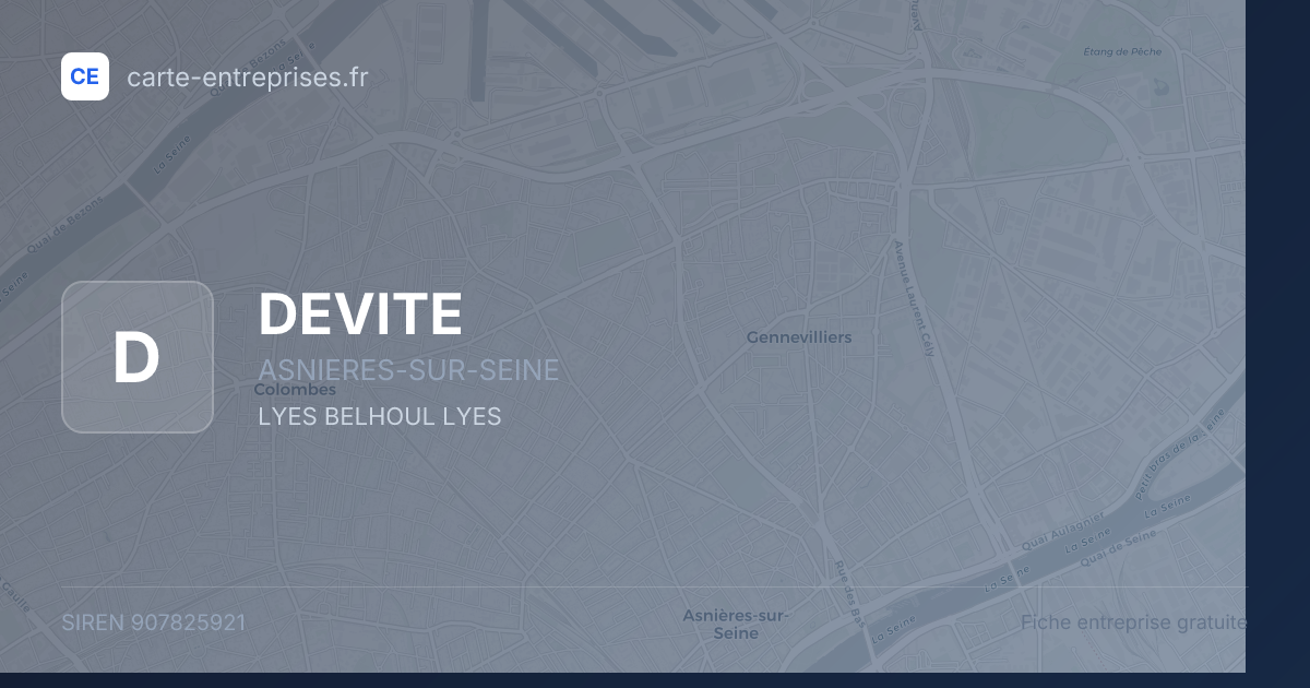 DEVITE — 907825921 — fiche entreprise