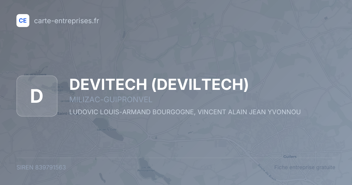DEVITECH (DEVILTECH) — 839791563 — fiche entreprise