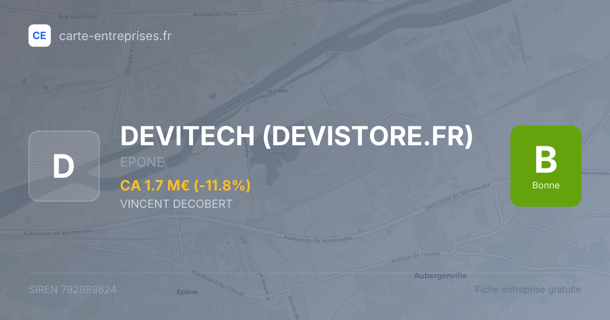 DEVITECH (DEVISTORE.FR) — 792989824 — fiche entreprise
