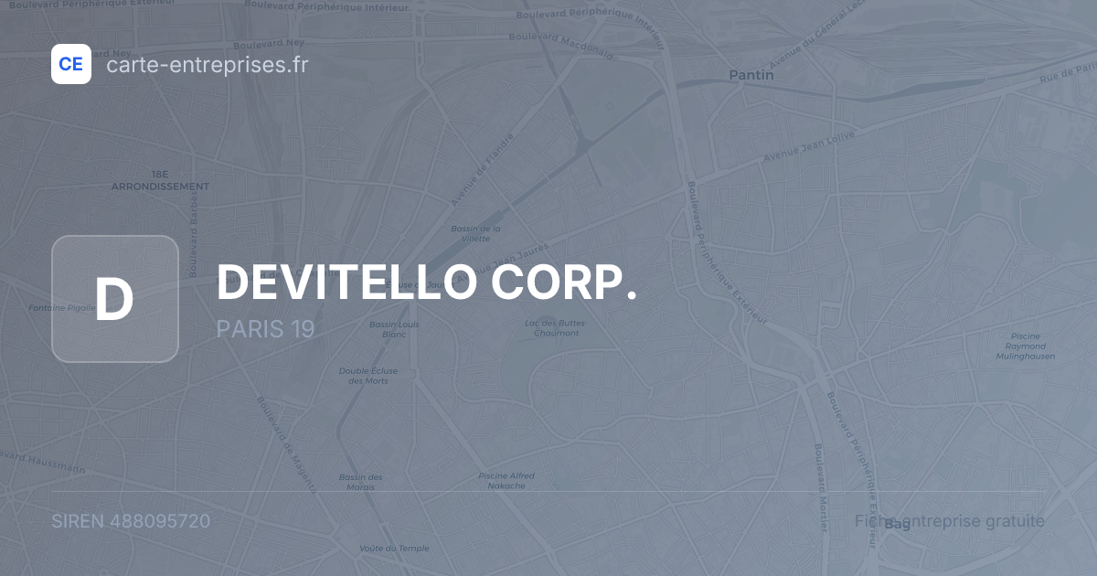 DEVITELLO CORP. — 488095720 — fiche entreprise