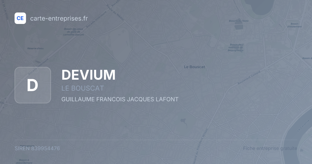 DEVIUM — 839954476 — fiche entreprise