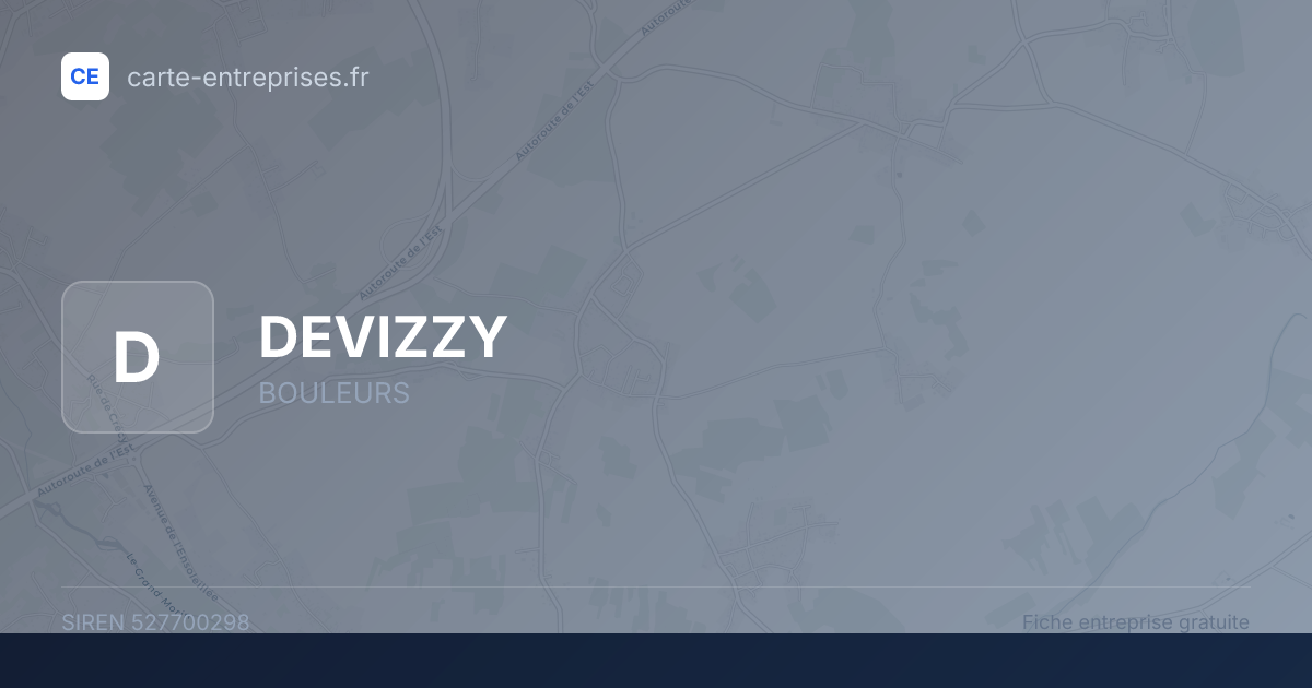 DEVIZZY — 527700298 — fiche entreprise