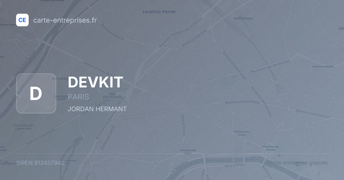DEVKIT — 912457942 — fiche entreprise