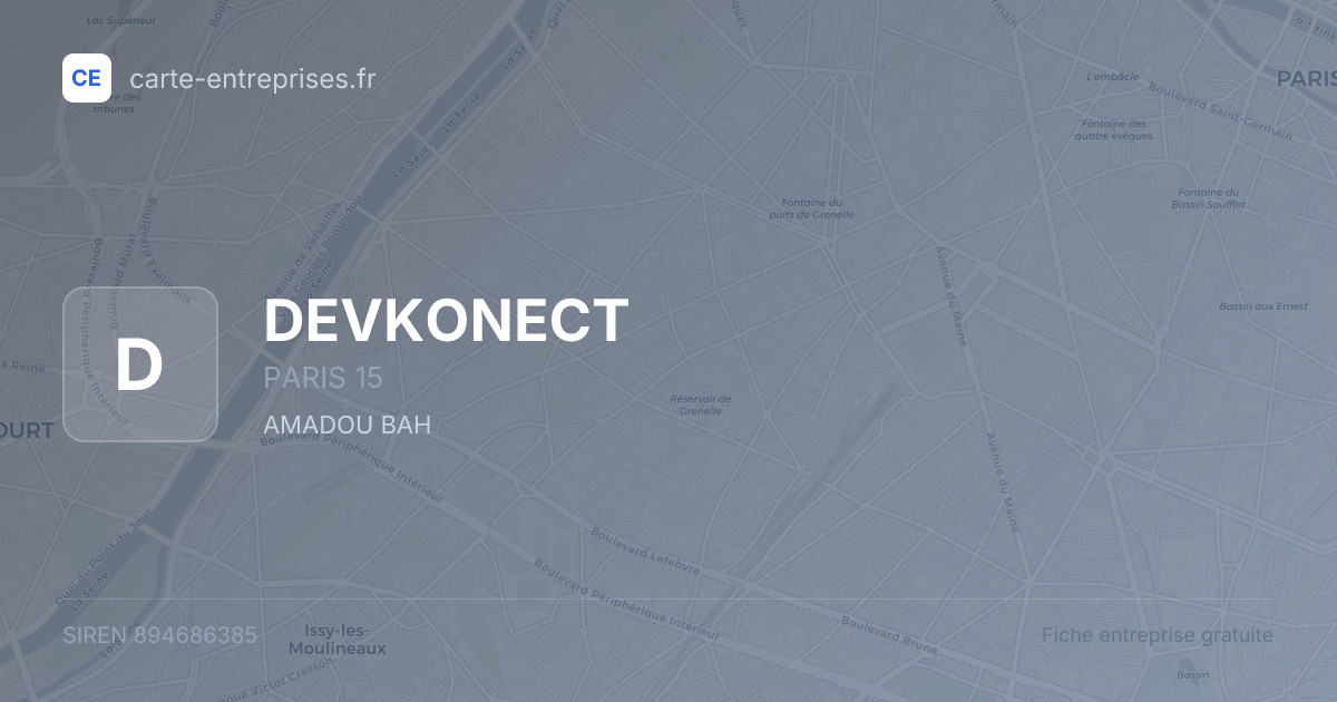 DEVKONECT — 894686385 — fiche entreprise