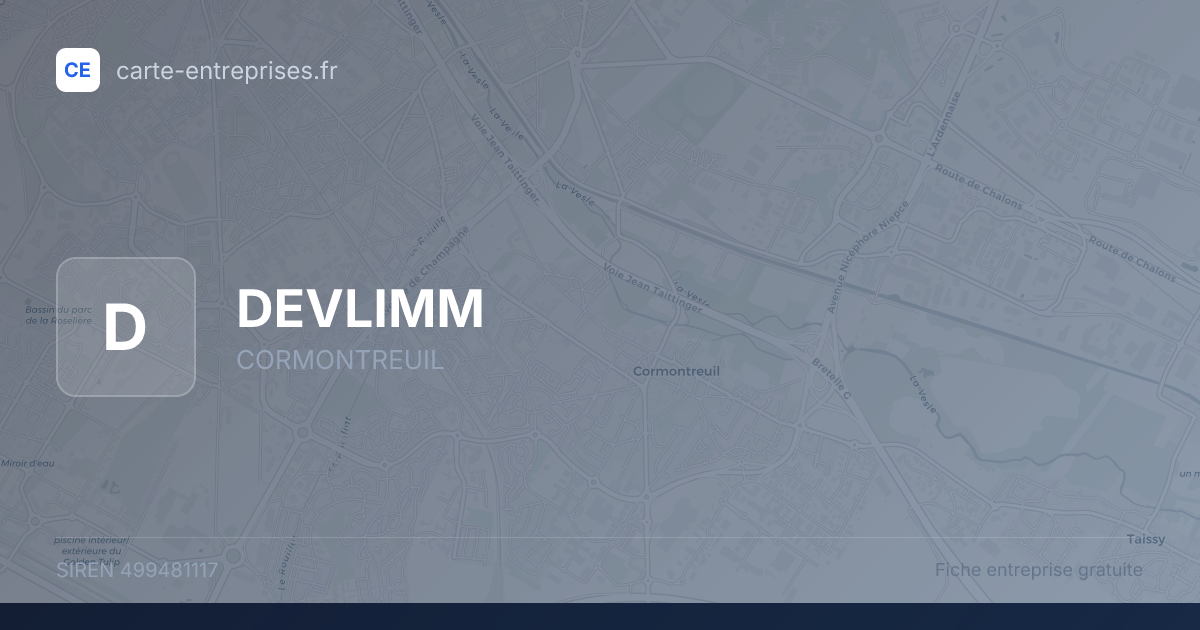 DEVLIMM — 499481117 — fiche entreprise