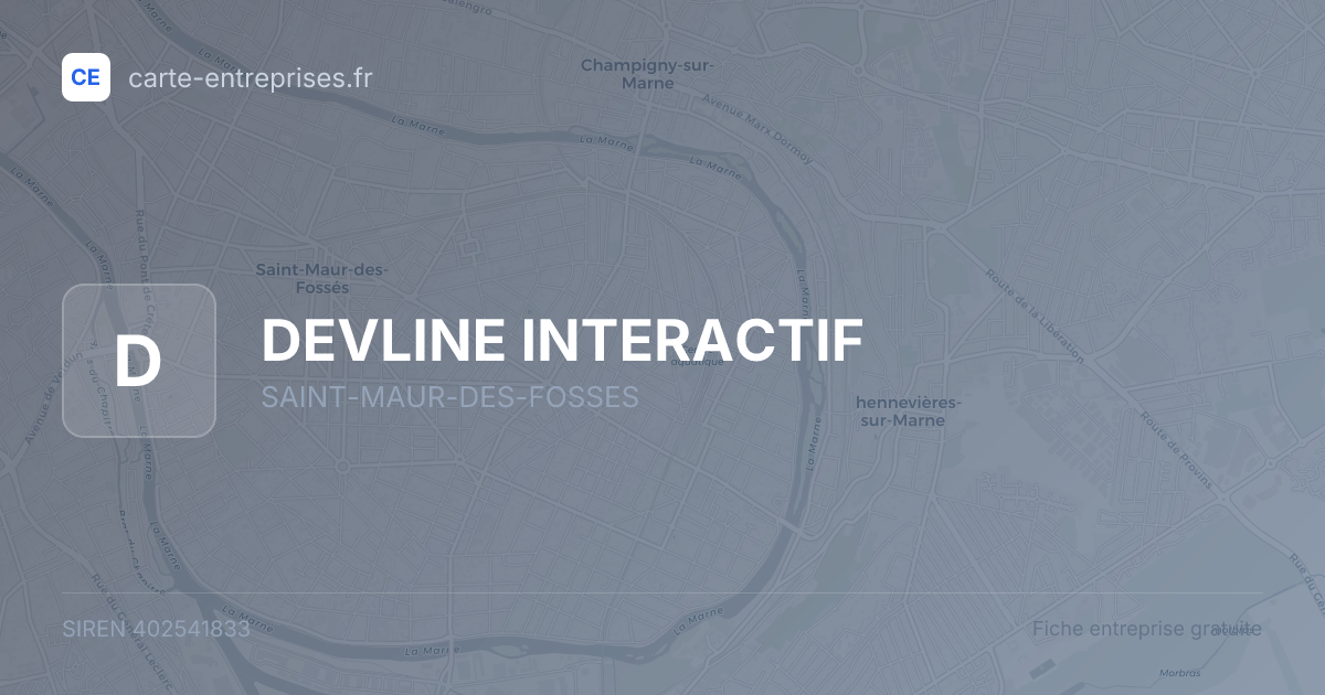 DEVLINE INTERACTIF — 402541833 — fiche entreprise