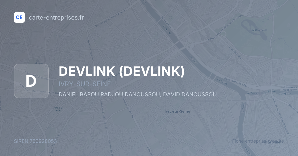 DEVLINK — 750928053 — fiche entreprise