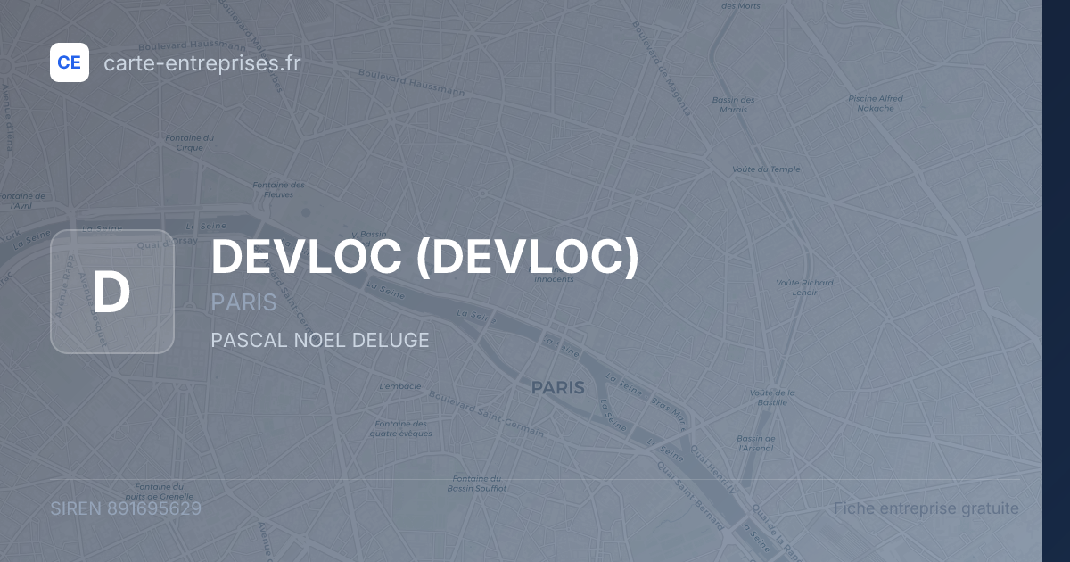 DEVLOC — 891695629 — fiche entreprise