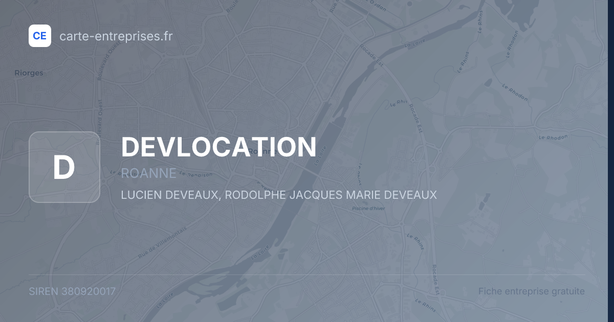 DEVLOCATION — 380920017 — fiche entreprise