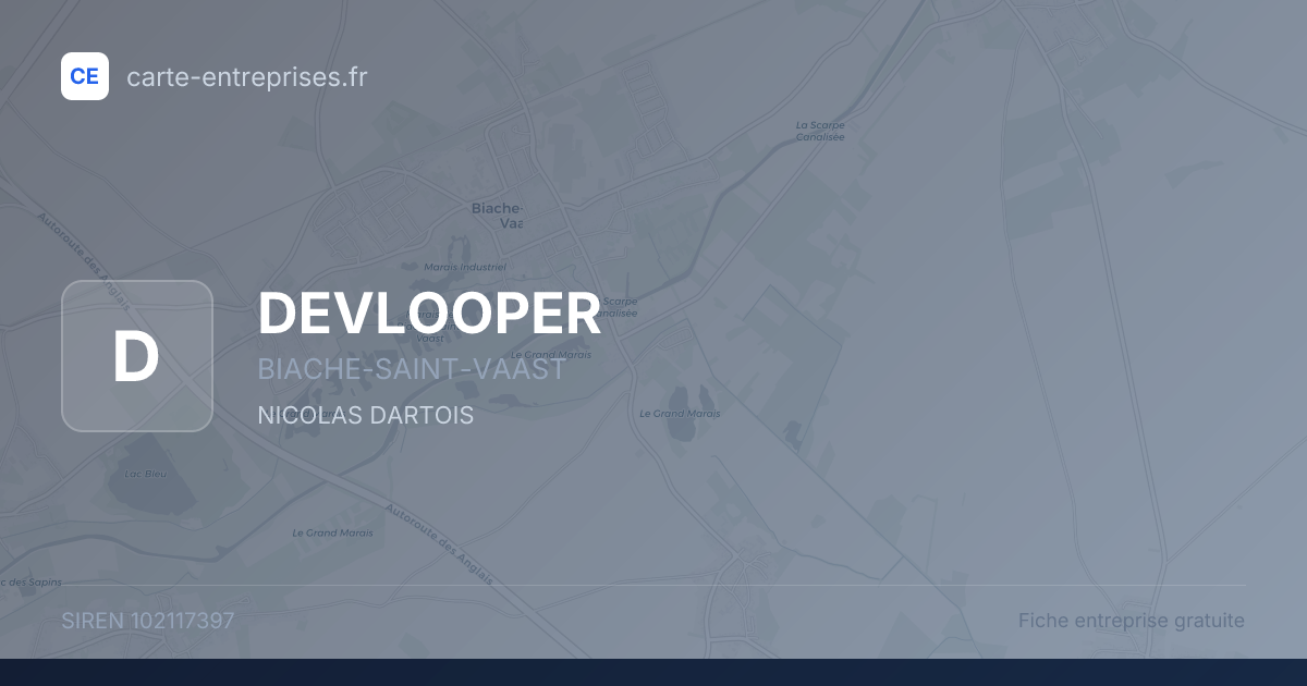 DEVLOOPER — 102117397 — fiche entreprise