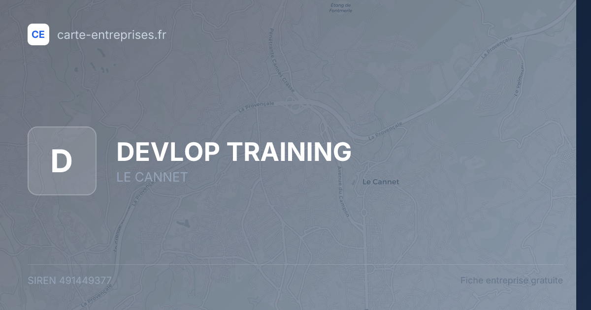 DEVLOP TRAINING — 491449377 — fiche entreprise