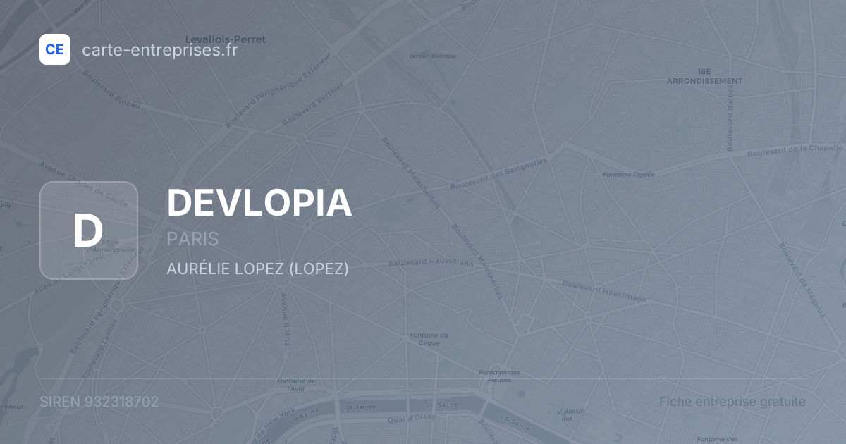 DEVLOPIA — 932318702 — fiche entreprise