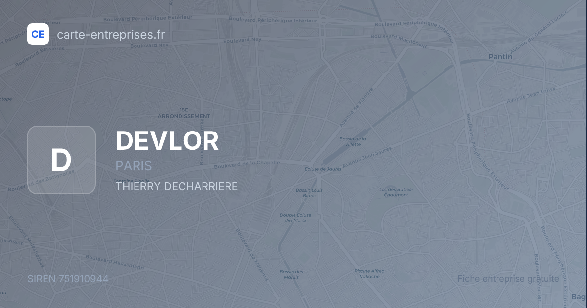 DEVLOR — 751910944 — fiche entreprise