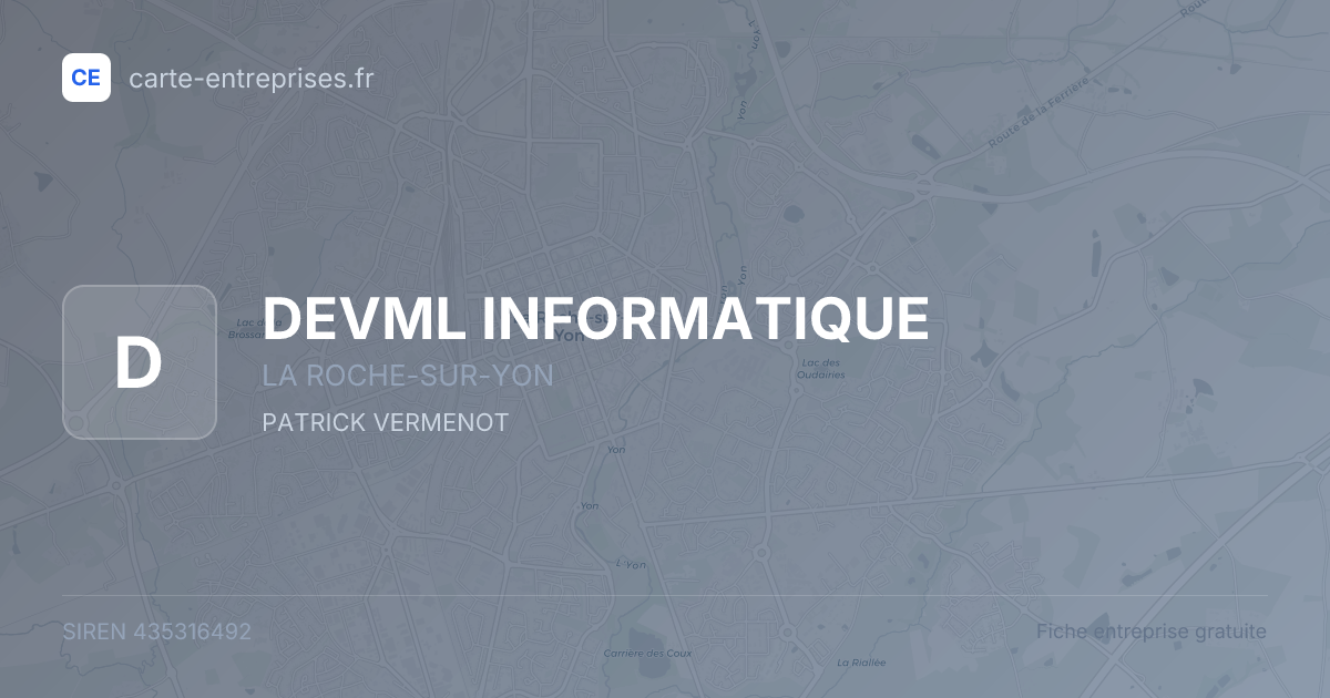 DEVML INFORMATIQUE — 435316492 — fiche entreprise