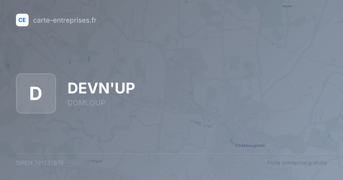 DEVN'UP — 791337876 — fiche entreprise
