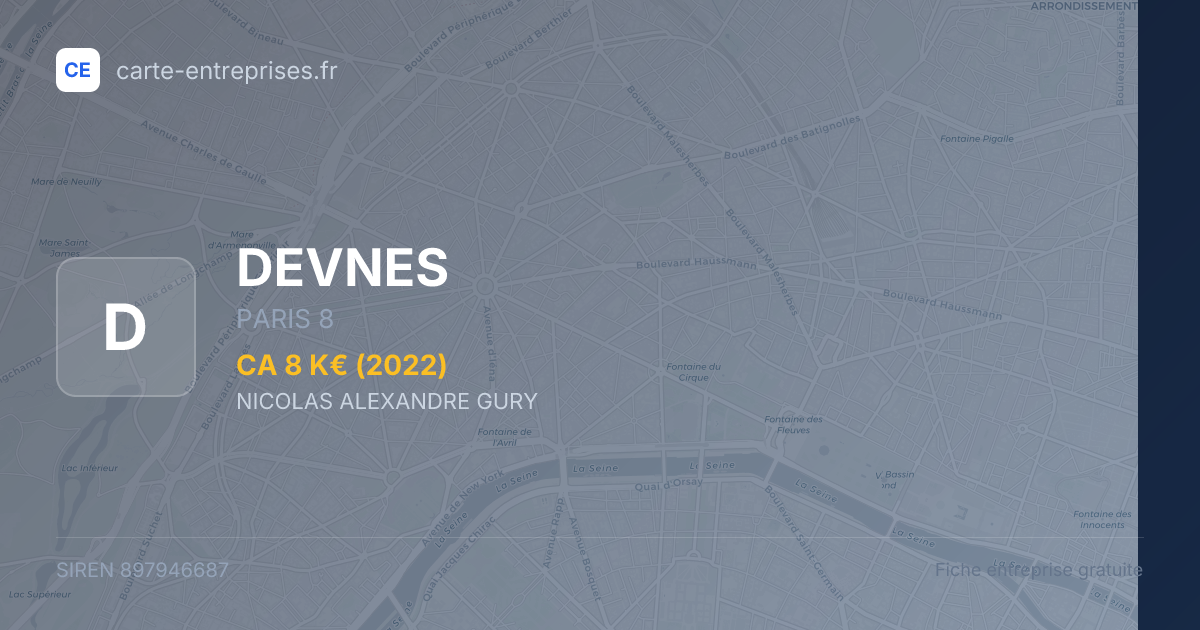 DEVNES — 897946687 — fiche entreprise
