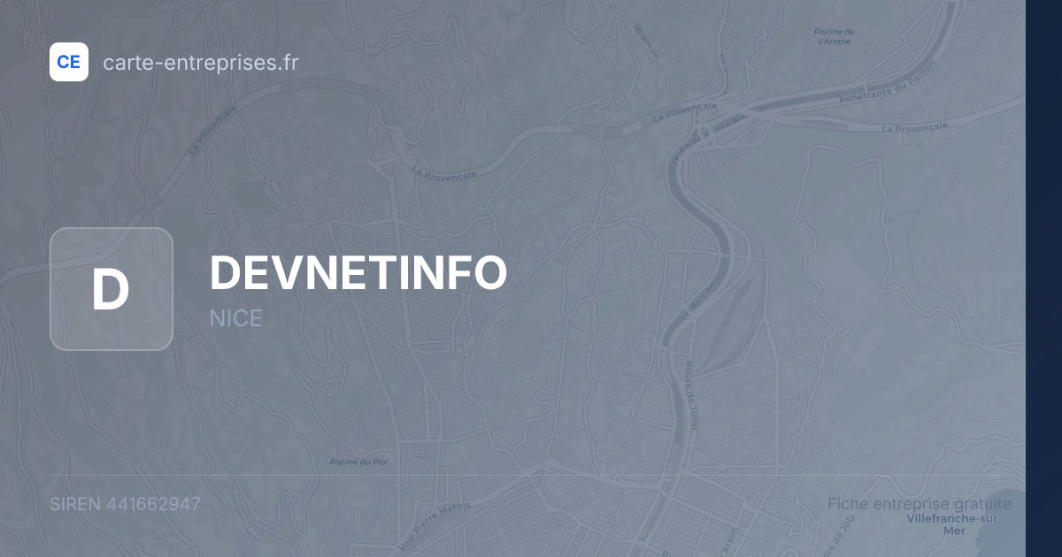 DEVNETINFO — 441662947 — fiche entreprise