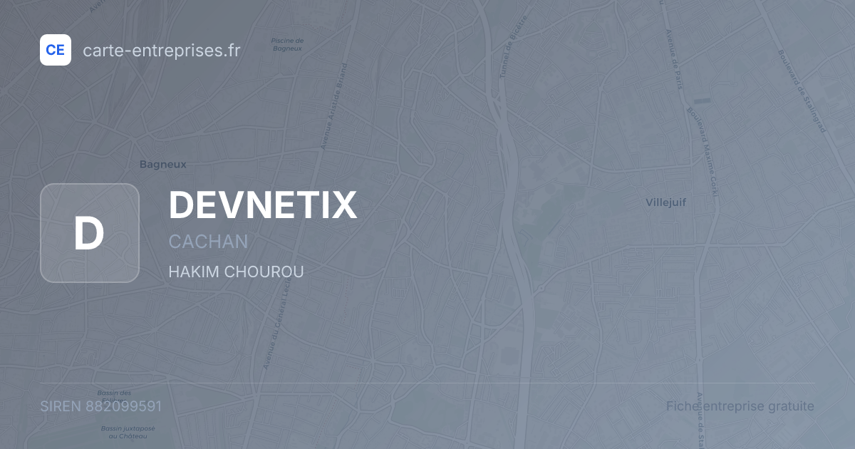 DEVNETIX — 882099591 — fiche entreprise