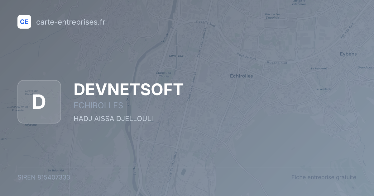 DEVNETSOFT — 815407333 — fiche entreprise