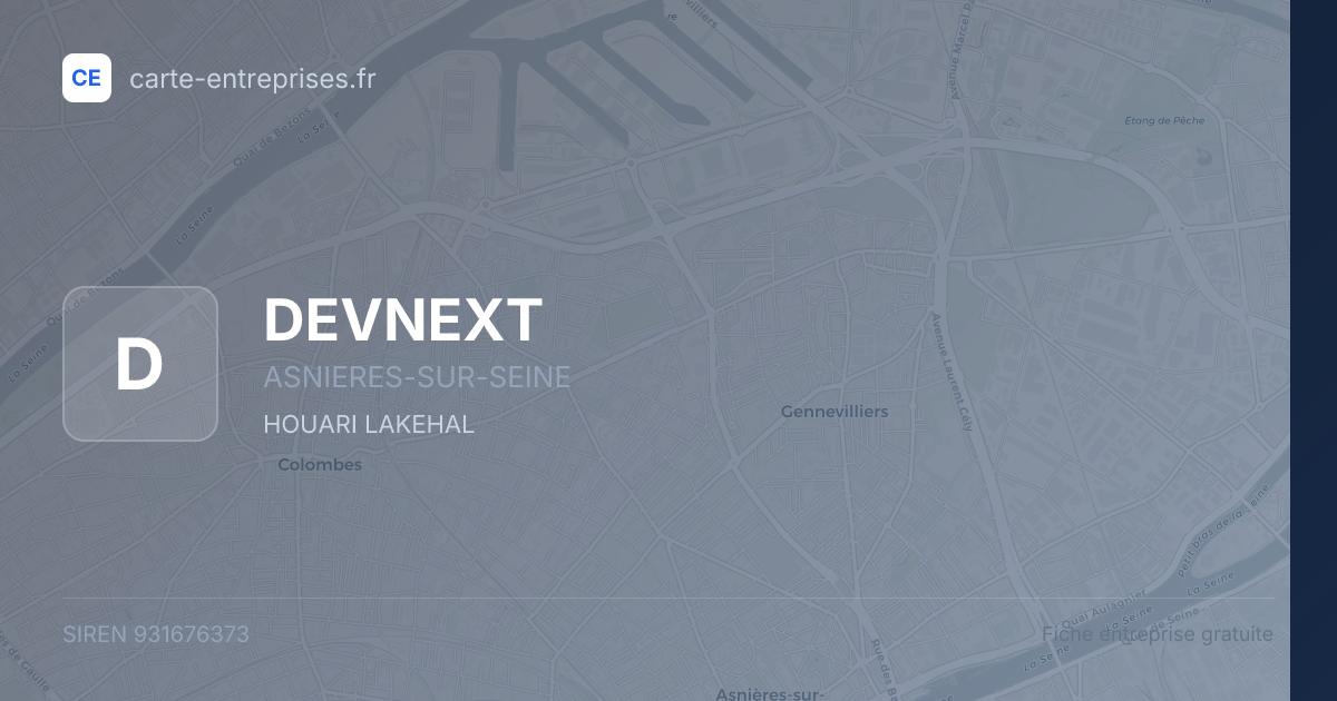 DEVNEXT — 931676373 — fiche entreprise
