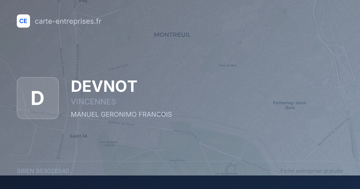 DEVNOT — 853026540 — fiche entreprise