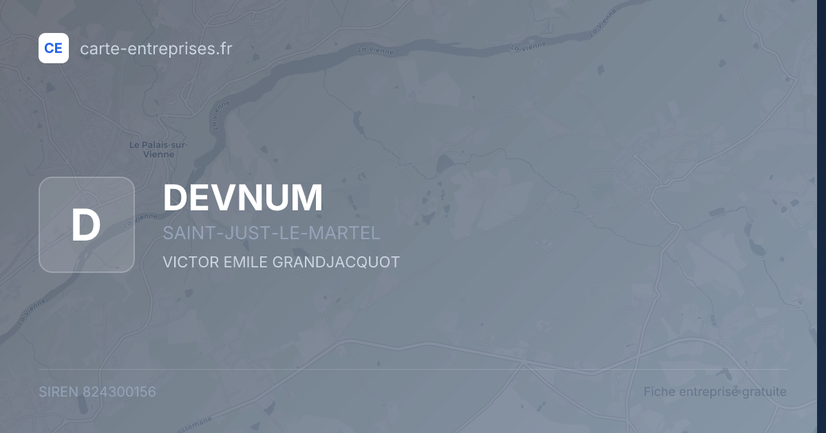 DEVNUM — 824300156 — fiche entreprise